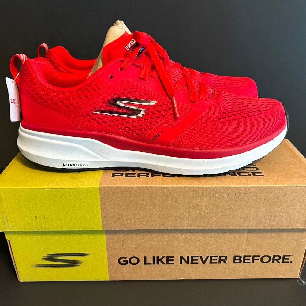 New Skechers Go Run Pure 2 Ultra Flight GoodYear Sole Athletic Shoes Mens Size 8